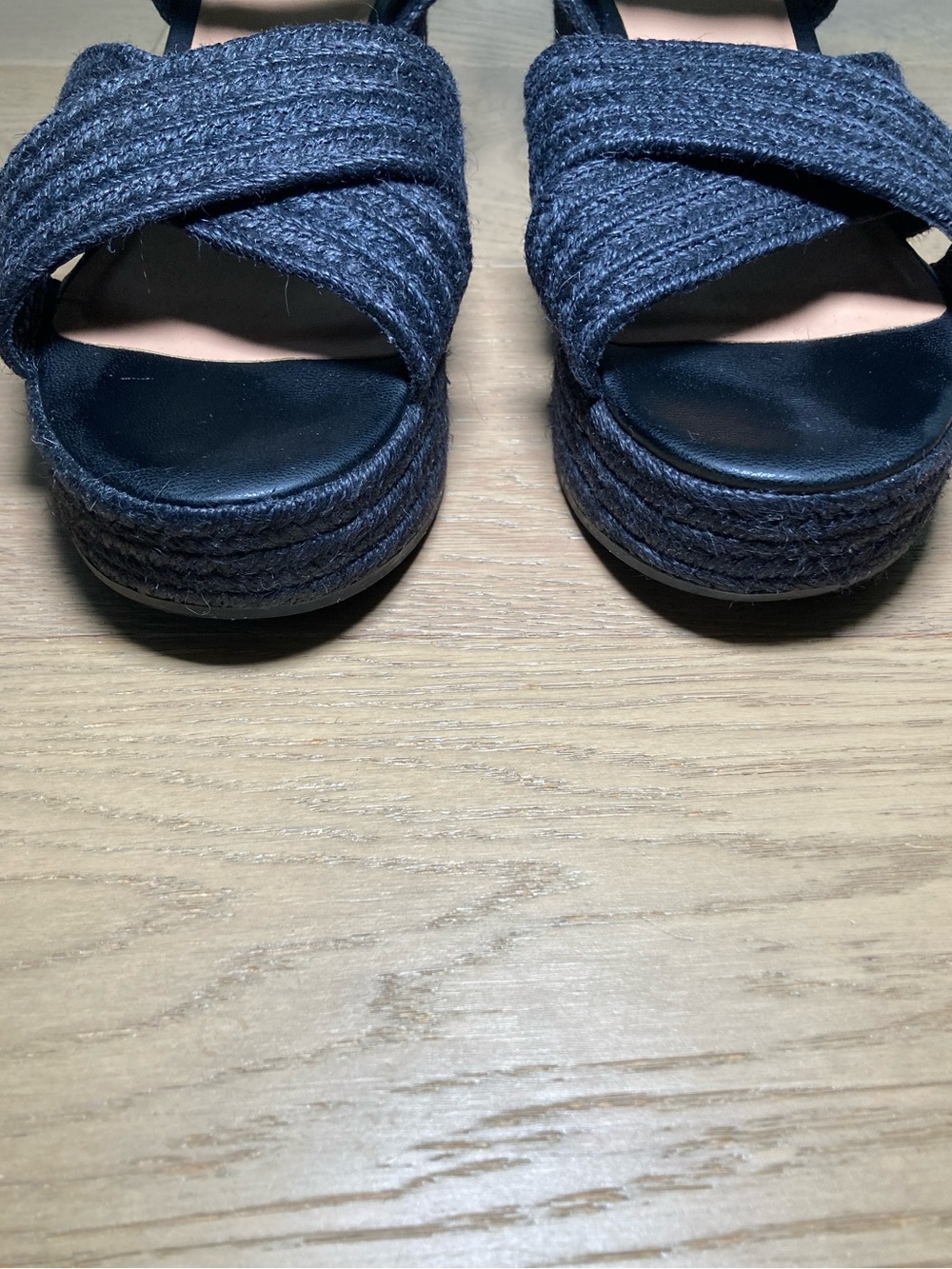Old Navy 🟣 Size 9 Espadrille Cross-Strap Platform Sandals - New Without Box - Picture 4 of 10